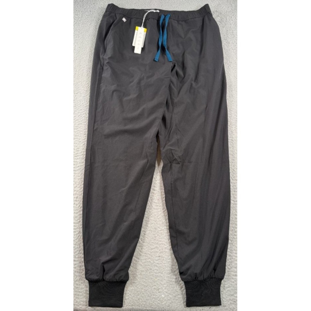 FIGS Tansen FreEx Lined Jogger Scrub Pants Mens Large Tall Black Lined NWT